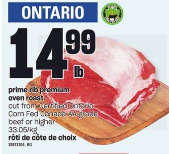 Independent Grocer Prime rib premium oven roast offer