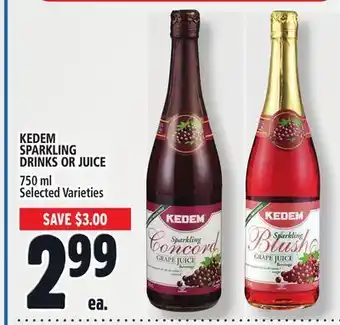 Metro Kedem sparkling drinks or juice offer