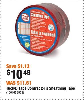 Home Depot Tuck® tape contractor's sheathing tape offer
