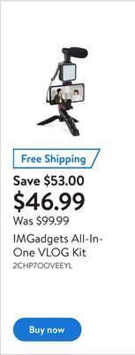 Walmart Imgadgets all-in-one vlog kit offer
