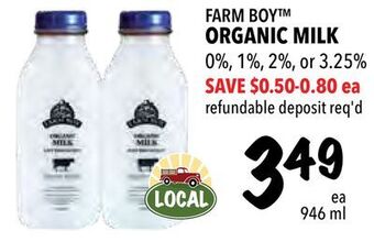 Farm Boy Farm boy™ organic milk offer