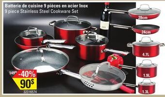 Sushi Shop 9 piece stainless steel cookware set offer