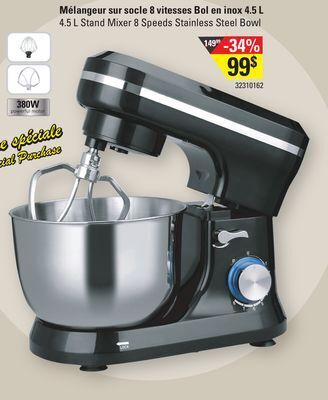 Sushi Shop 4.5 l stand mixer 8 speeds stainless steel bowl offer