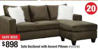 Bad Boy Superstore Sofa sectional with accent pillows offer