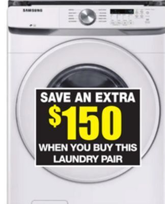 Bad Boy Superstore Samsung 5.2 cu. ft. front load washer offer