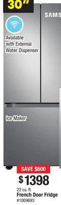 Bad Boy Superstore Samsung 22 cu. ft. french door fridge offer