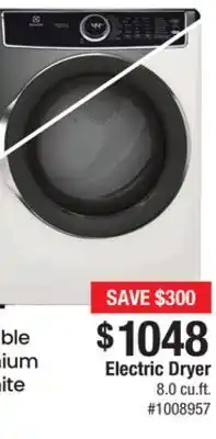 Electrolux 8.0 cu. ft. electric dryer