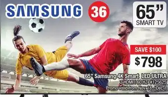 Bad Boy Superstore 65" samsung 4k smart led ultra offer