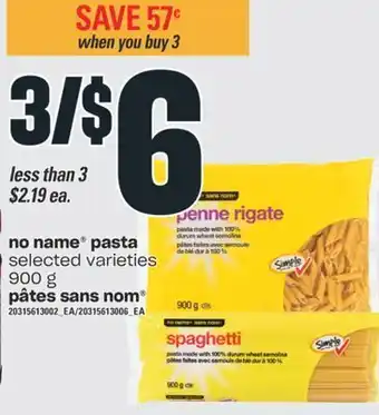 Valu-mart Pâtes sans nom, 900 g offer