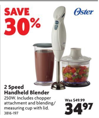 Home Hardware 2 speed handheld blender offer