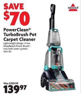 Home Hardware Powerclean® turbobrush pet carpet cleaner offer