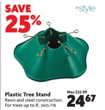 Home Hardware Plastic tree stand offer
