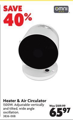 Home Hardware Heater & air circulator offer