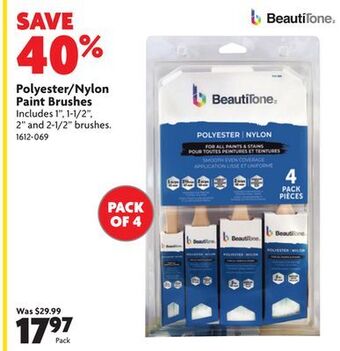 Home Hardware Polyester/nylon paint brushes offer