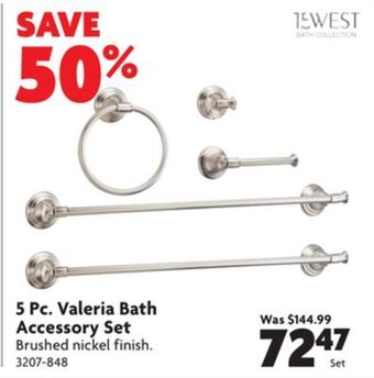 Home Hardware 5 pc. valeria bath accessory set offer