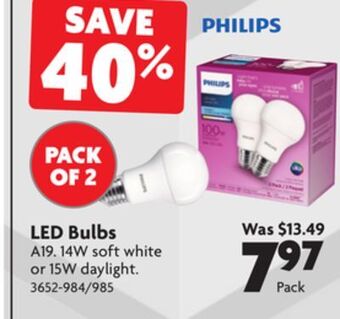 Home Hardware Led bulbs offer