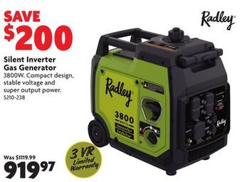 Home Hardware Silent inverter gas generator offer