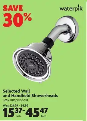 Home Hardware Selected wall and handheld showerheads offer