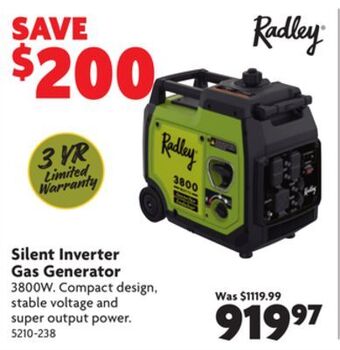 Home Hardware Silent inverter gas generator offer