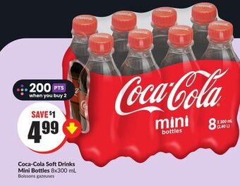 Chalo FreshCo Coca-cola soft drinks mini bottles 8x300 ml offer