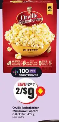 Chalo FreshCo Orville redenbacher microwave popcorn 6-8 pk 340-492 g offer