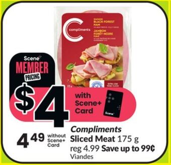 Chalo FreshCo Compliments sliced meat 175 g offer