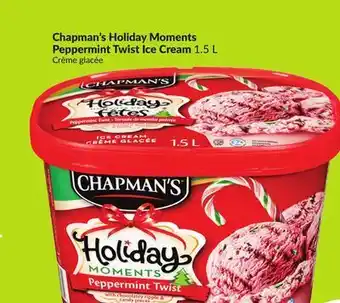 Chalo FreshCo Chapman's holiday moments peppermint twist ice cream 1.5 l offer