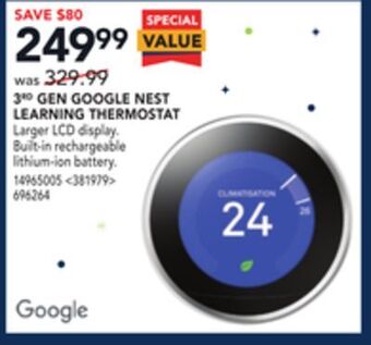 RONA Google 3rd gen google nest learning thermostat offer