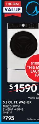 RONA Midea 5.2 cu. ft. washer offer