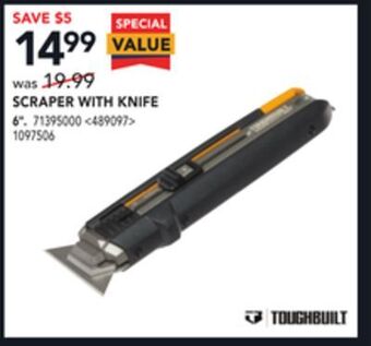 RONA Toughbuilt scraper with knife 6" offer