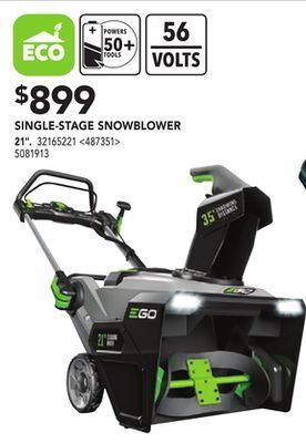 RONA Ego single-stage snowblower 21" offer