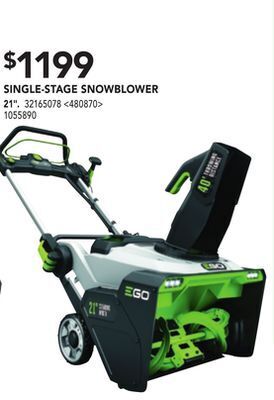 RONA Ego single-stage snowblower 21" offer
