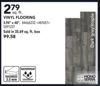 RONA Mono serra vinyl flooring 5.94" x 48" offer