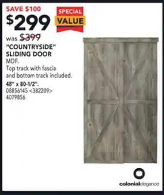 RONA Colonial elegance "countryside" sliding door 48" x 80-1/2" offer