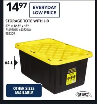RONA Gsc storage tote with lid 27" x 12.5" x 18" offer