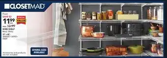 RONA Closetmaid wire shelf 12" x 48" offer