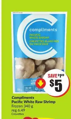 FreshCo Compliments pacific raw shrimp frozen 340 g offer