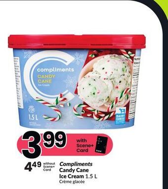 FreshCo Compliments candy cane ice cream 1.5 l offer