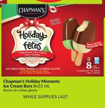FreshCo Chapman's holiday moments ice cream bars 8 x 55 ml offer