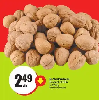 FreshCo In-shell walnuts products of usa 5.49/kg offer