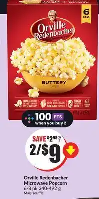 FreshCo Orville redenbacher microwave popcorn 6-8 pk 340-492 g offer
