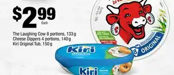 FreshCo The laughing cow 8 portions, 133 g. cheese dippers 4 portions, 140 g. kiri original tub, 150 g offer