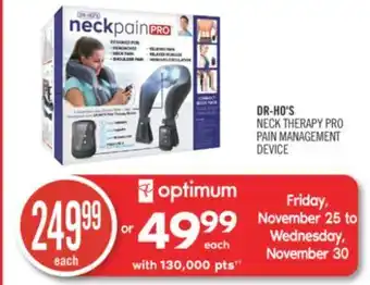 Shoppers Drug Mart Dr-ho's neck therapy pro pain management device offer