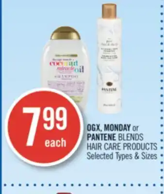 Shoppers Drug Mart Ogx, monday or pantene blends hair care products offer