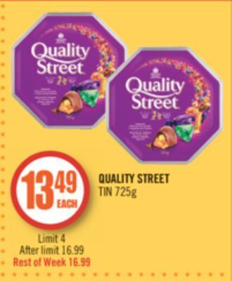 Shoppers Drug Mart Quality street tin offer