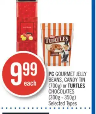 Shoppers Drug Mart Pc gourmet jelly beans, candy tin (700g) or turtles chocolates (300g - 350g) offer
