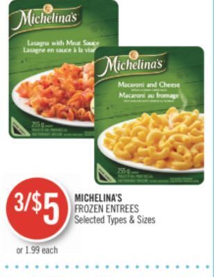 Shoppers Drug Mart Michelina's frozen entrees offer