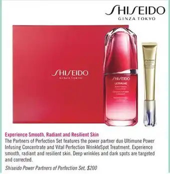 Shoppers Drug Mart Shiseido power partners of perfection set offer