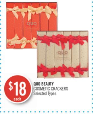 Shoppers Drug Mart Quo beauty cosmetic crackers offer