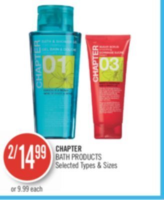 Shoppers Drug Mart Chapter bath products offer